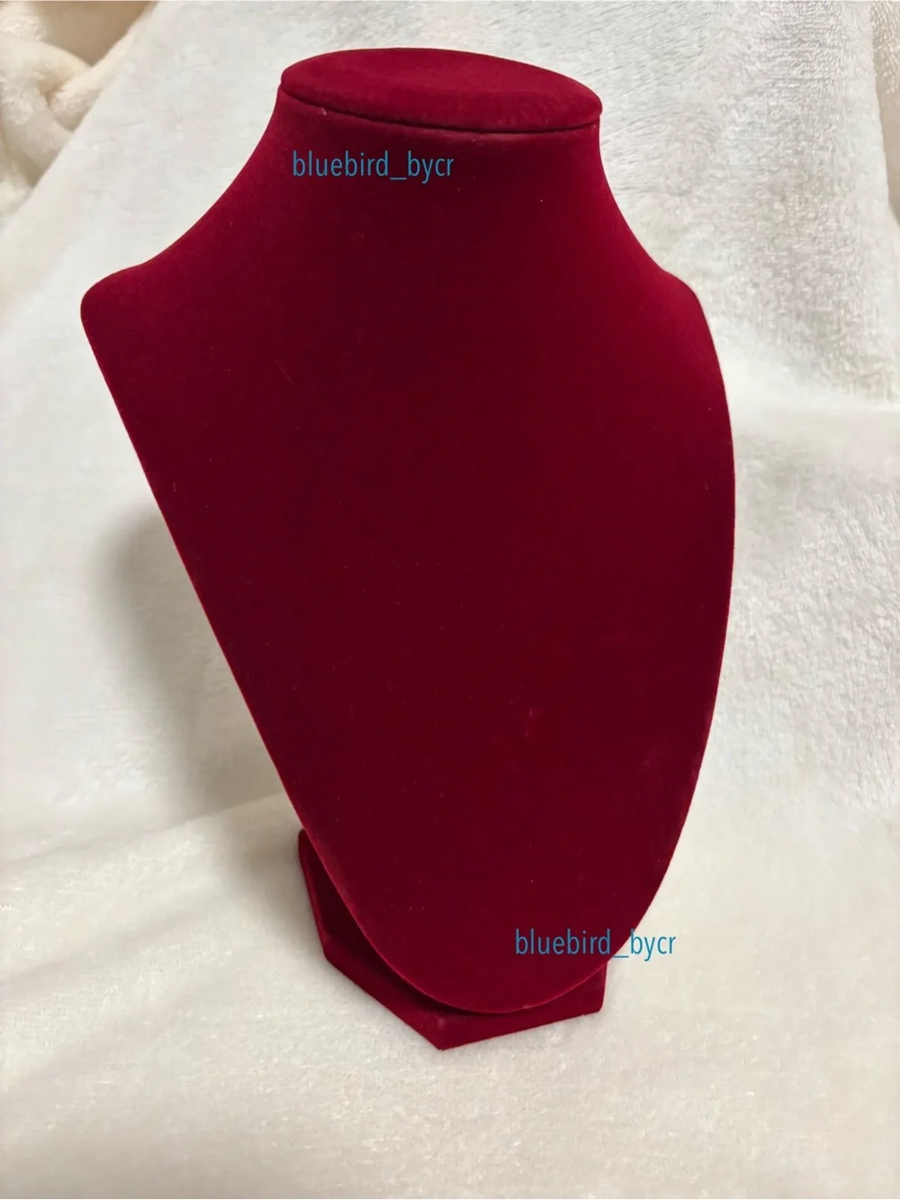 Velvet NWOT Necklace Display Bust in Burgundy